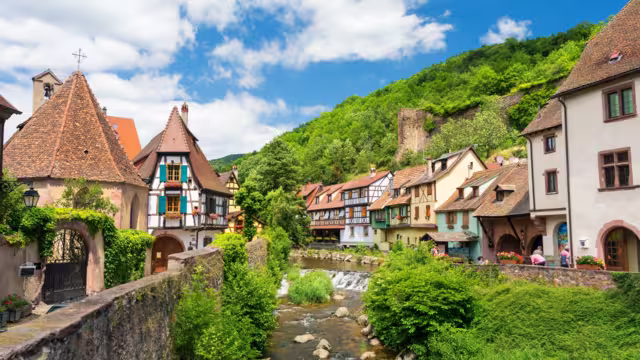 view on Kaysersberg village, Alsace, France