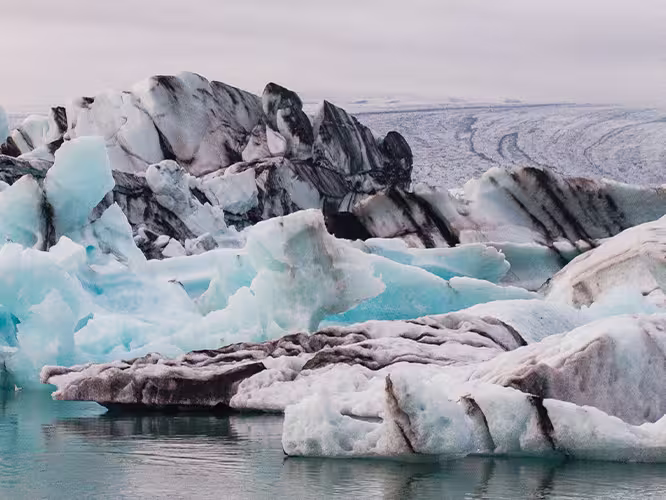 Ice bergs in Jokulsarlon - Glacier Lagoon, Iceland