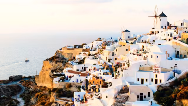 Oia village at Santorini island, Greece
