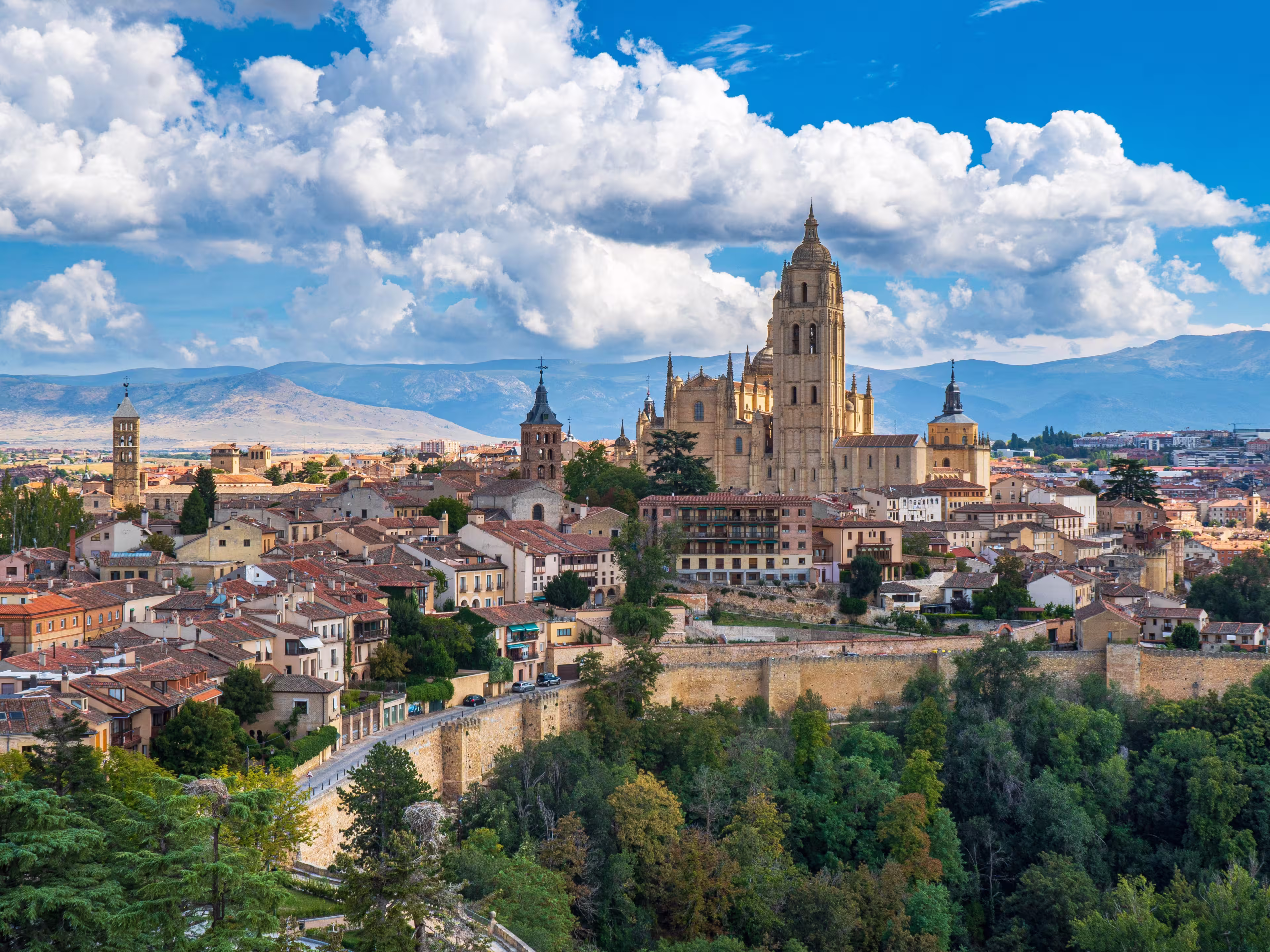 View of the Old Town of Segovia, Spain