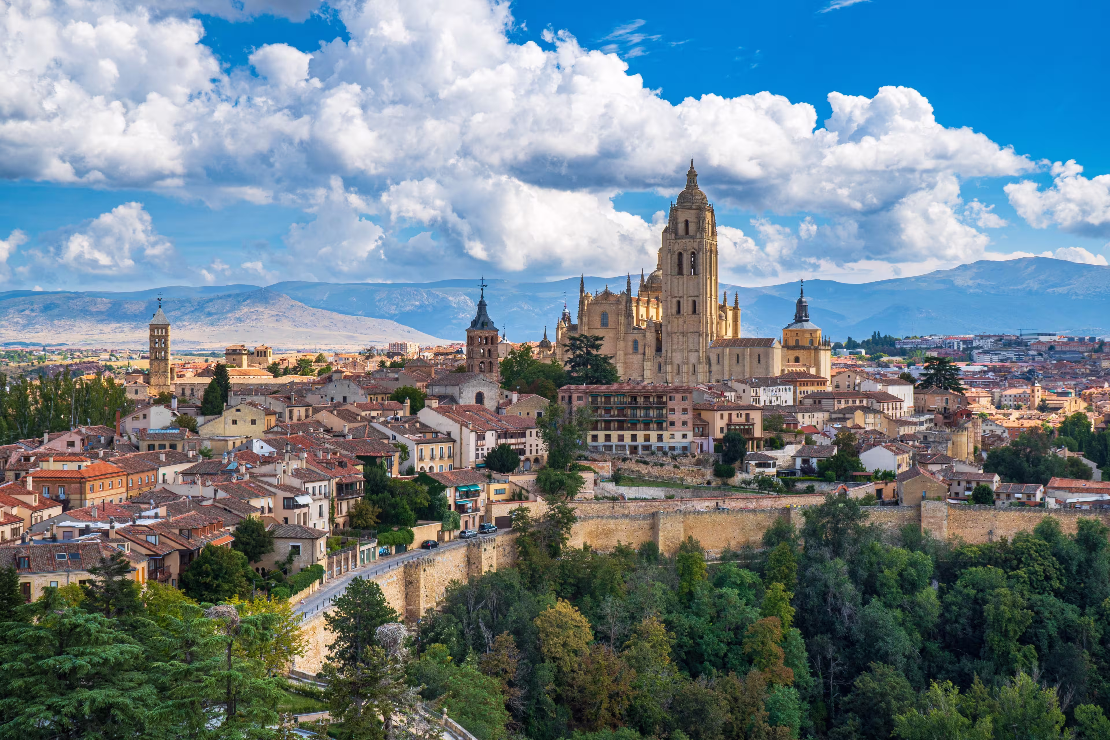 View of the Old Town of Segovia, Spain