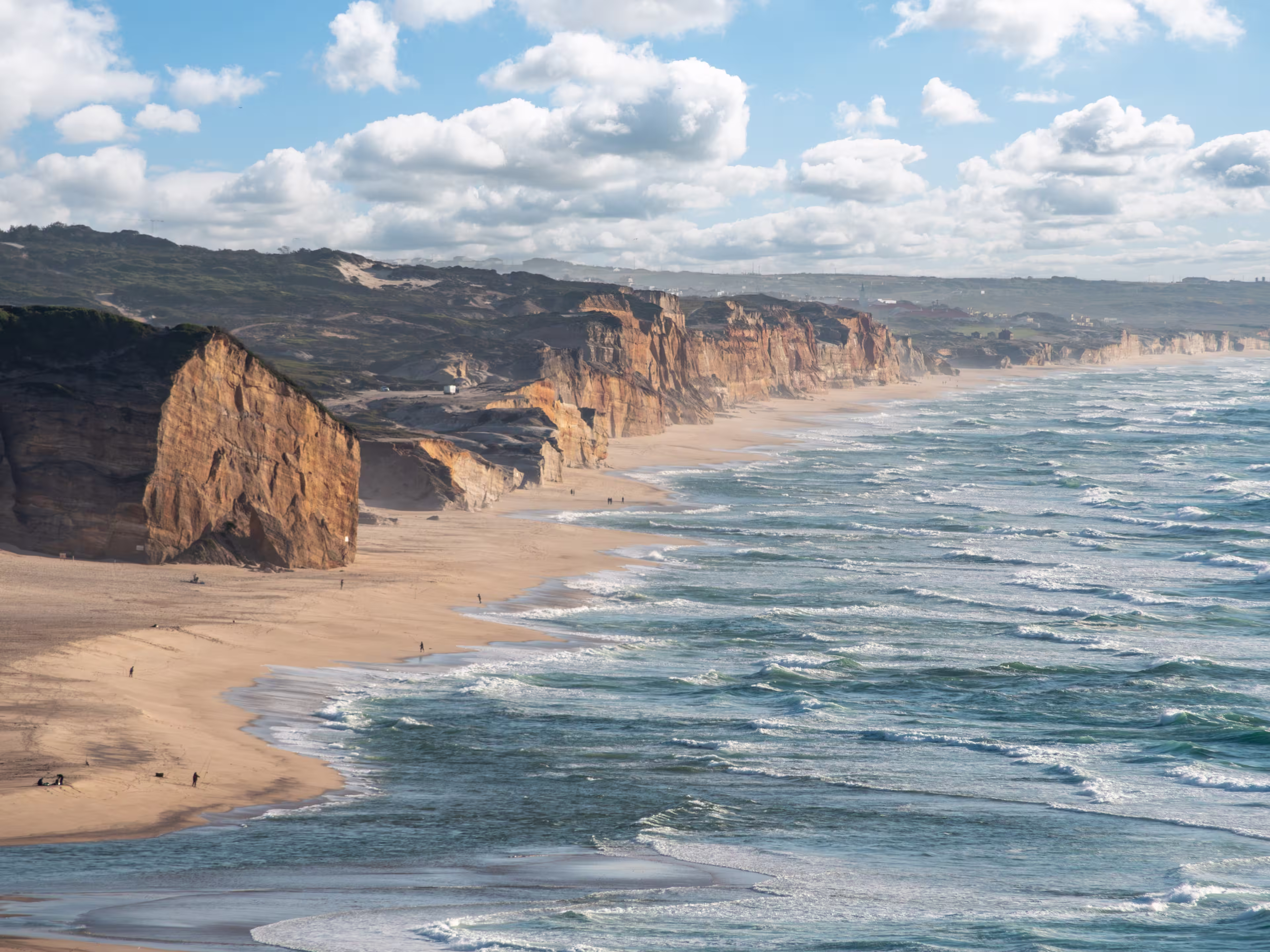 Sunset at the Portuguese coast near village Foz do Arelho