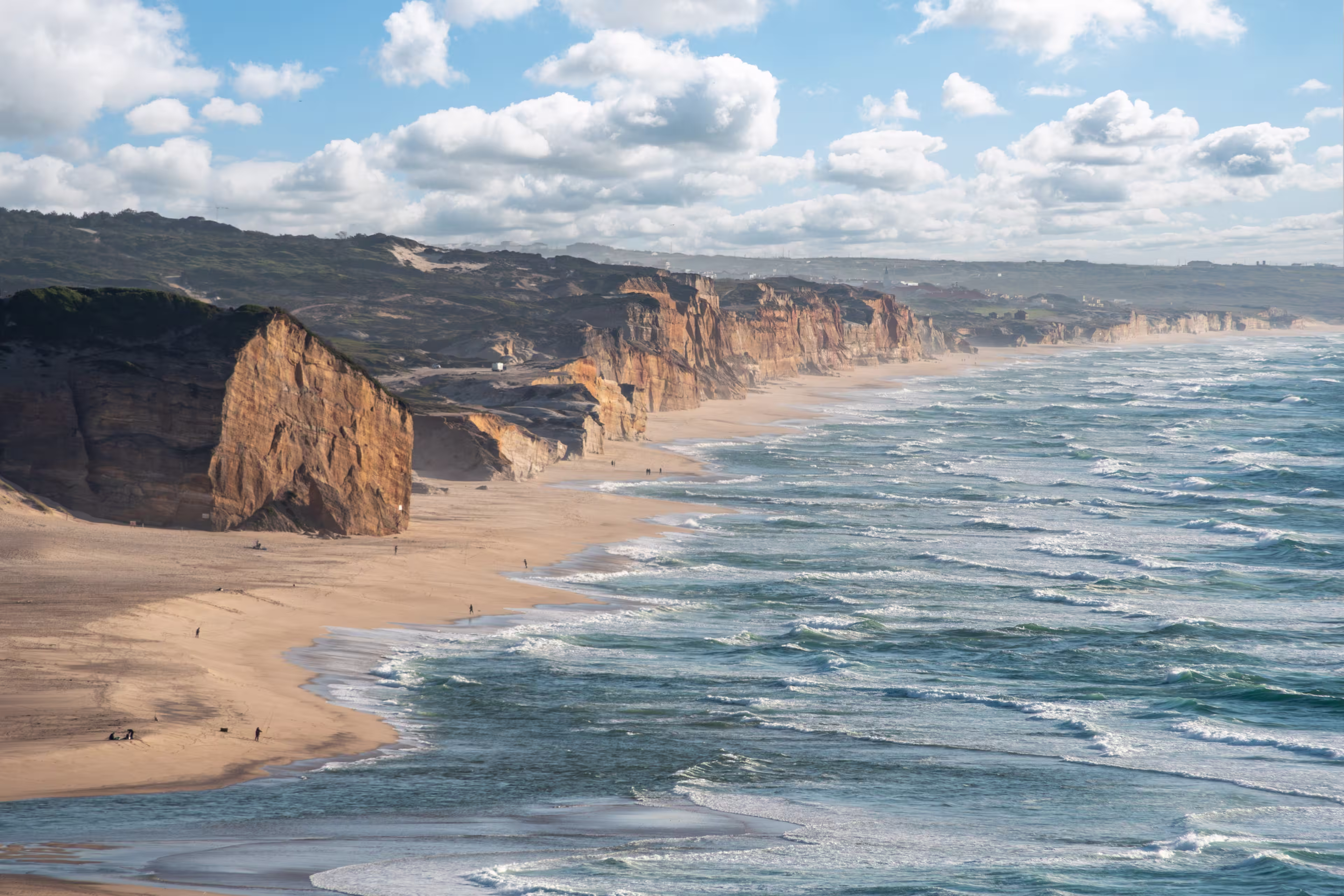 Sunset at the Portuguese coast near village Foz do Arelho