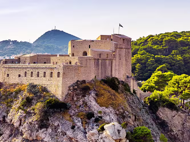 ZMPJC - Panorama of the colourful coast of Dubrovnik, Croatia