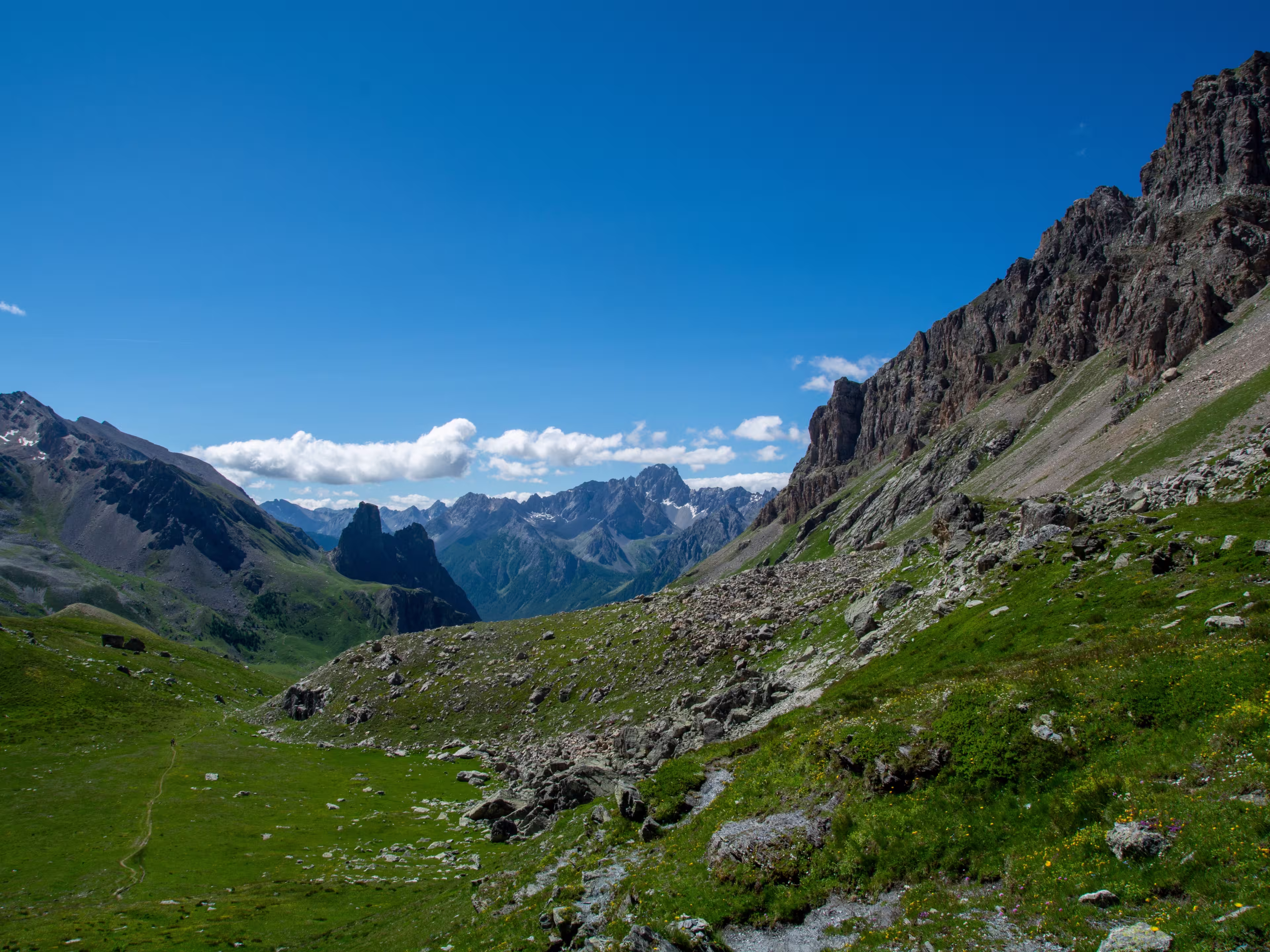 Trekking in the Upper Maira Valley. From Chiappera to Colle del Maurin at the foot of Rocca Provenzale