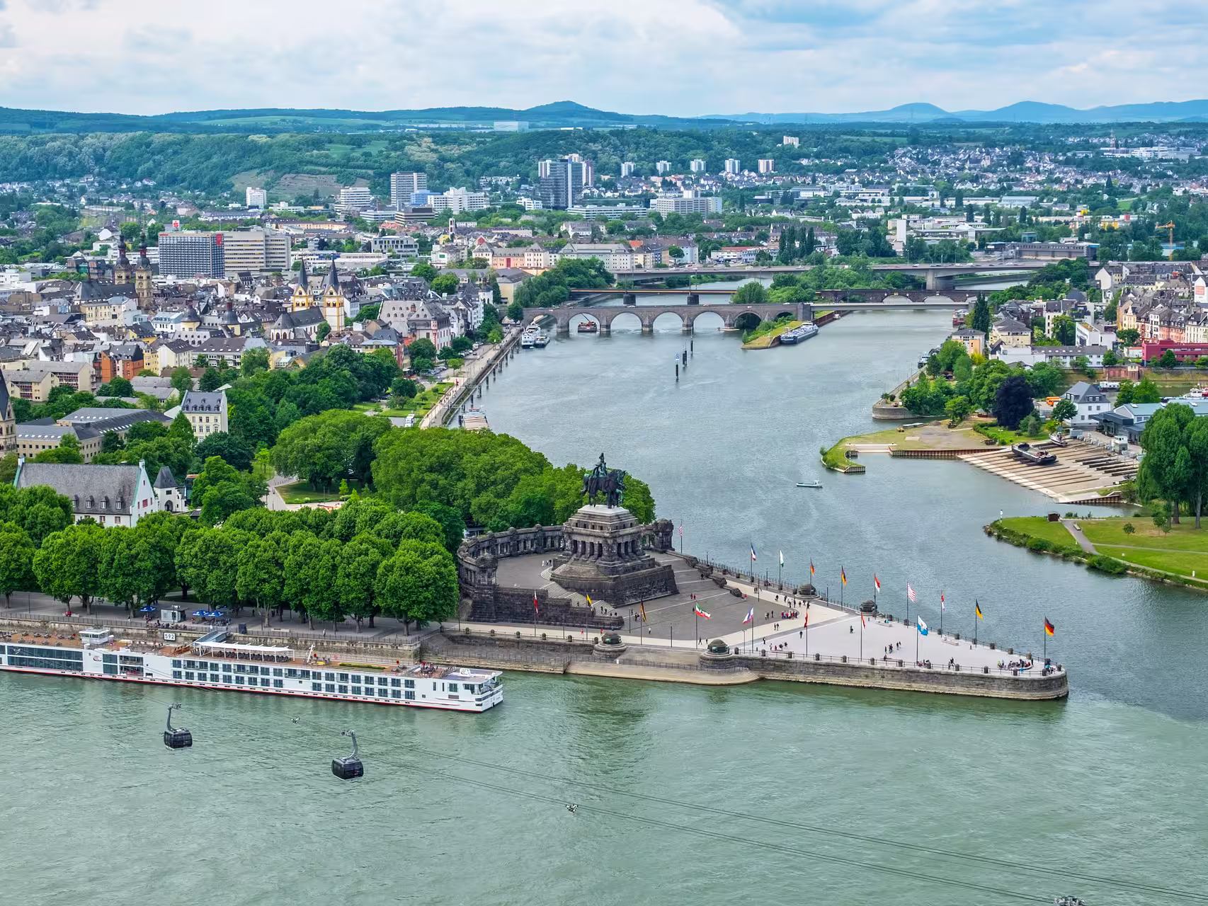 Moselsteig Blick auf Koblenz