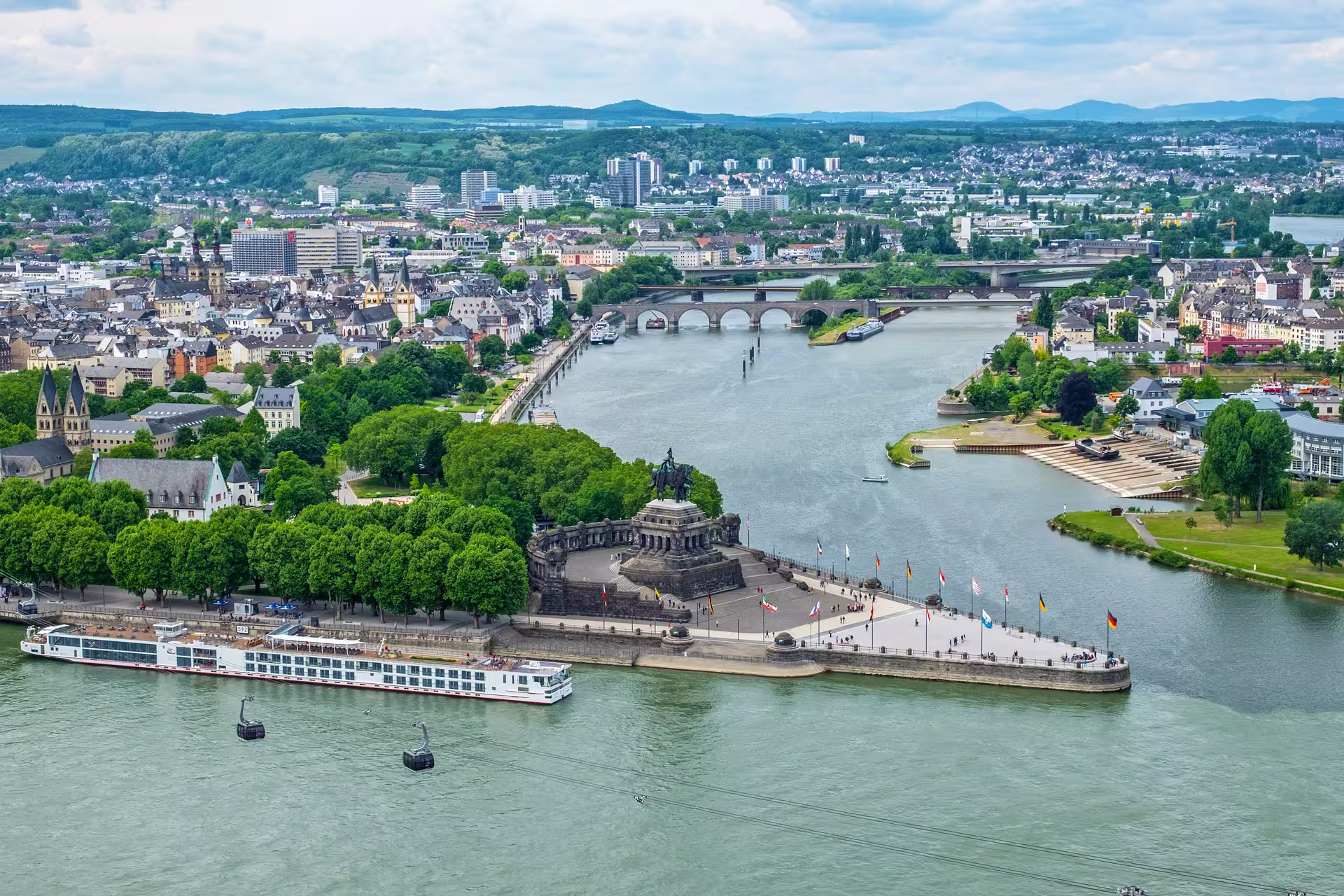 Moselsteig Blick auf Koblenz