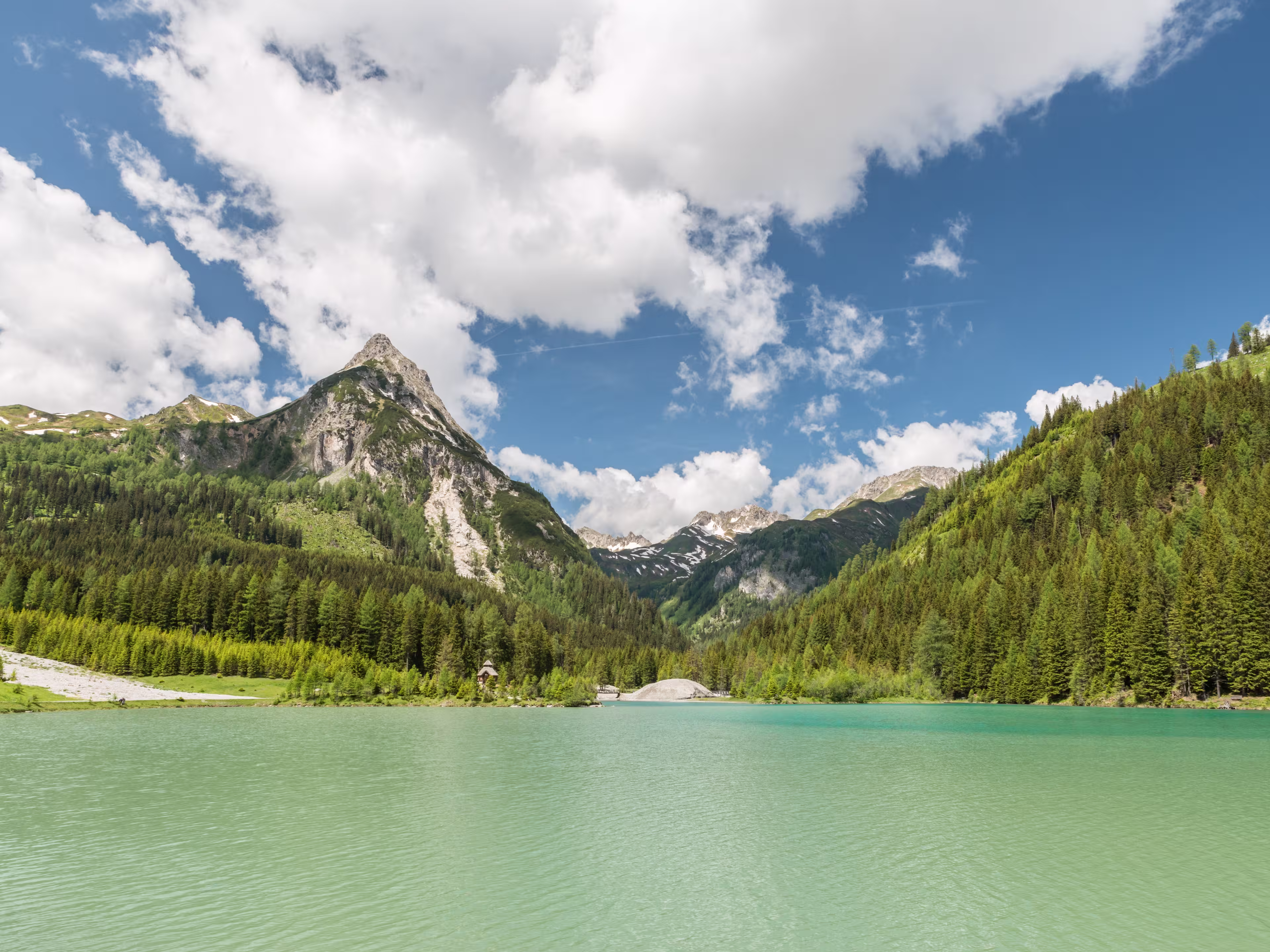 Lake Schlierer in the Natur park Riedingtal Zederhaus, Austria