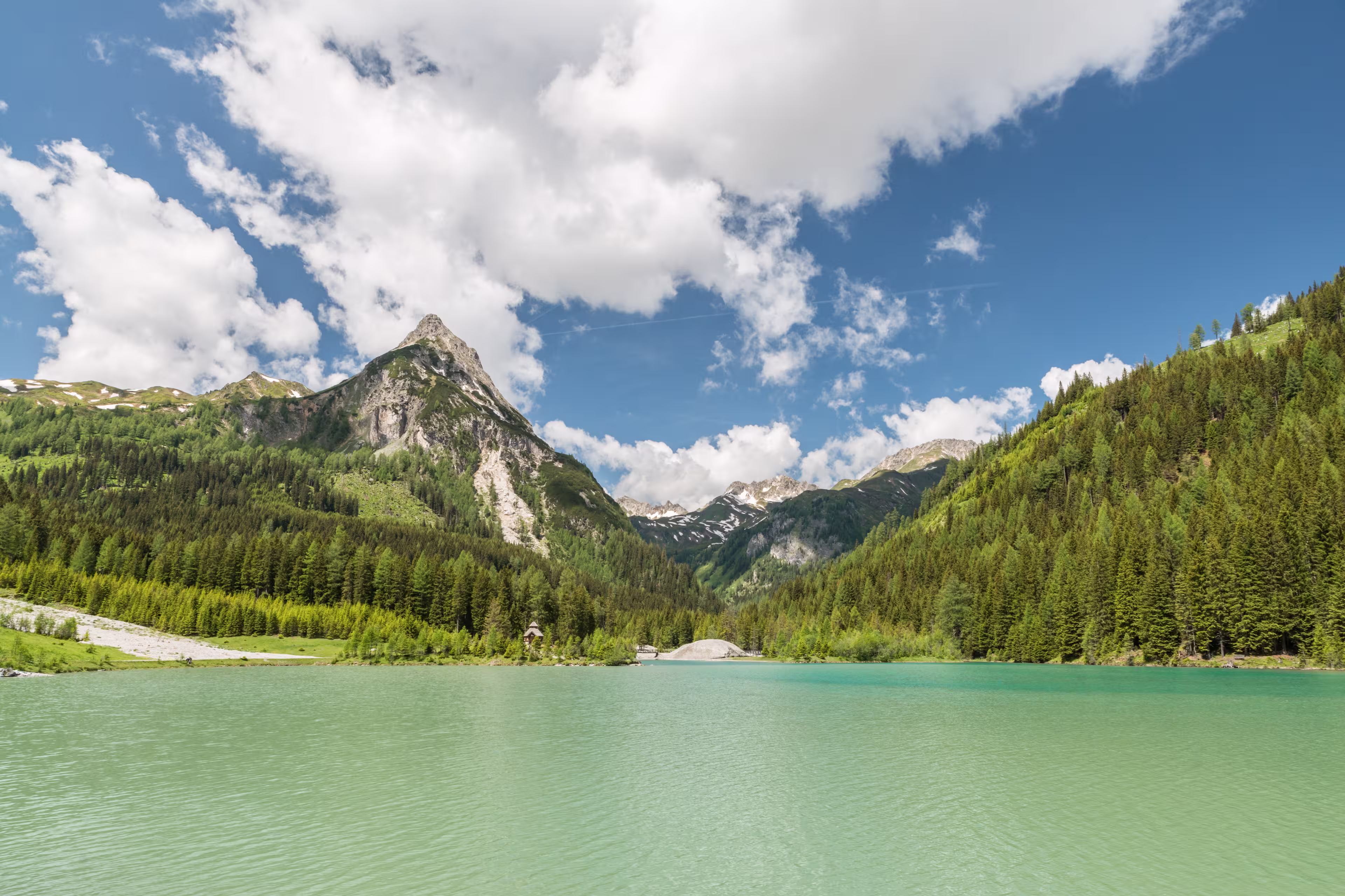 Lake Schlierer in the Natur park Riedingtal Zederhaus, Austria