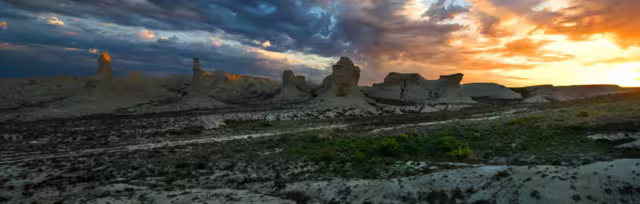 Kazakhstan desert sky sunset desert