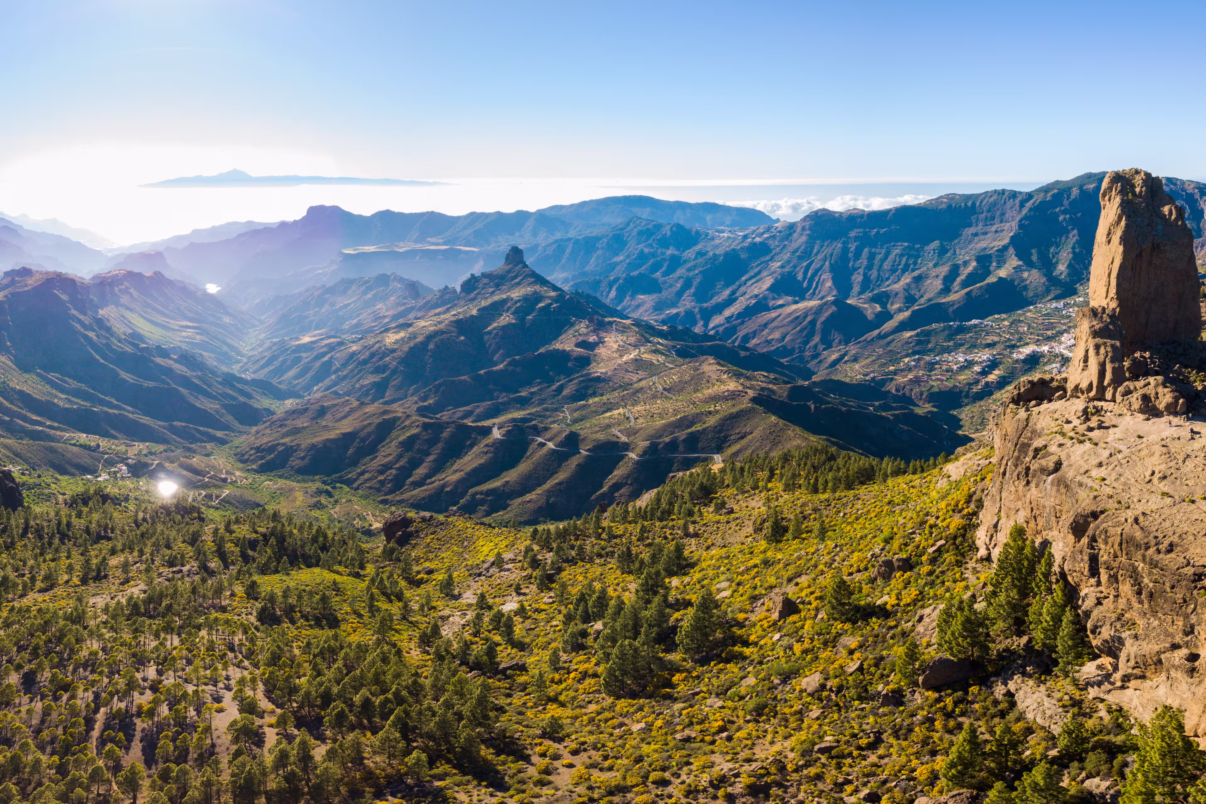 Gran Canaria Roque Nublo aerial