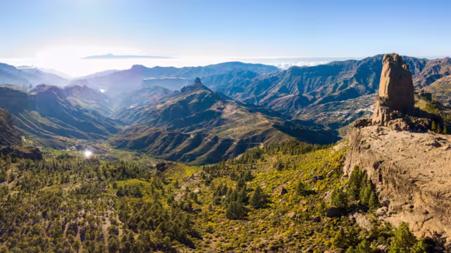 Gran Canaria Roque Nublo aerial