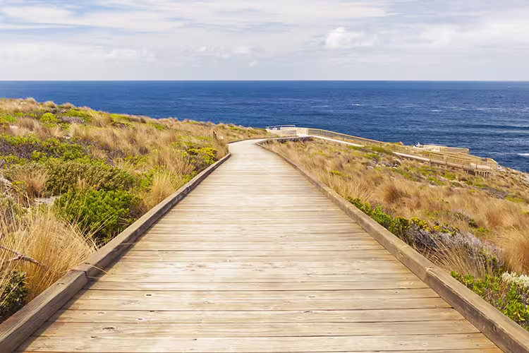 Boardwalk to the coast in Kangaroo Island, South Australia