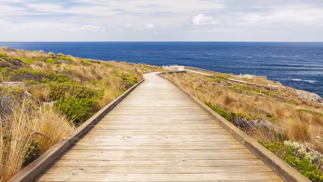 Boardwalk to the coast in Kangaroo Island, South Australia
