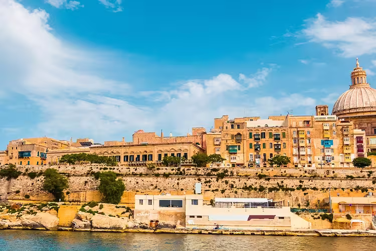 Valletta skyline from the sea, Malta