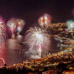Firework in shades of red