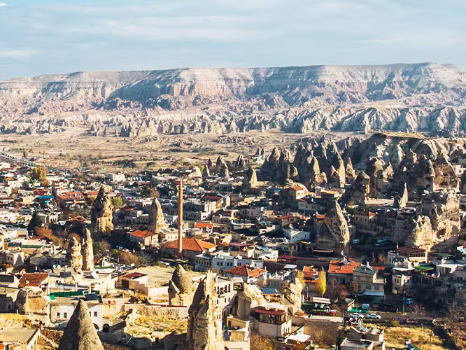 View of Cappadocia city, Turkey