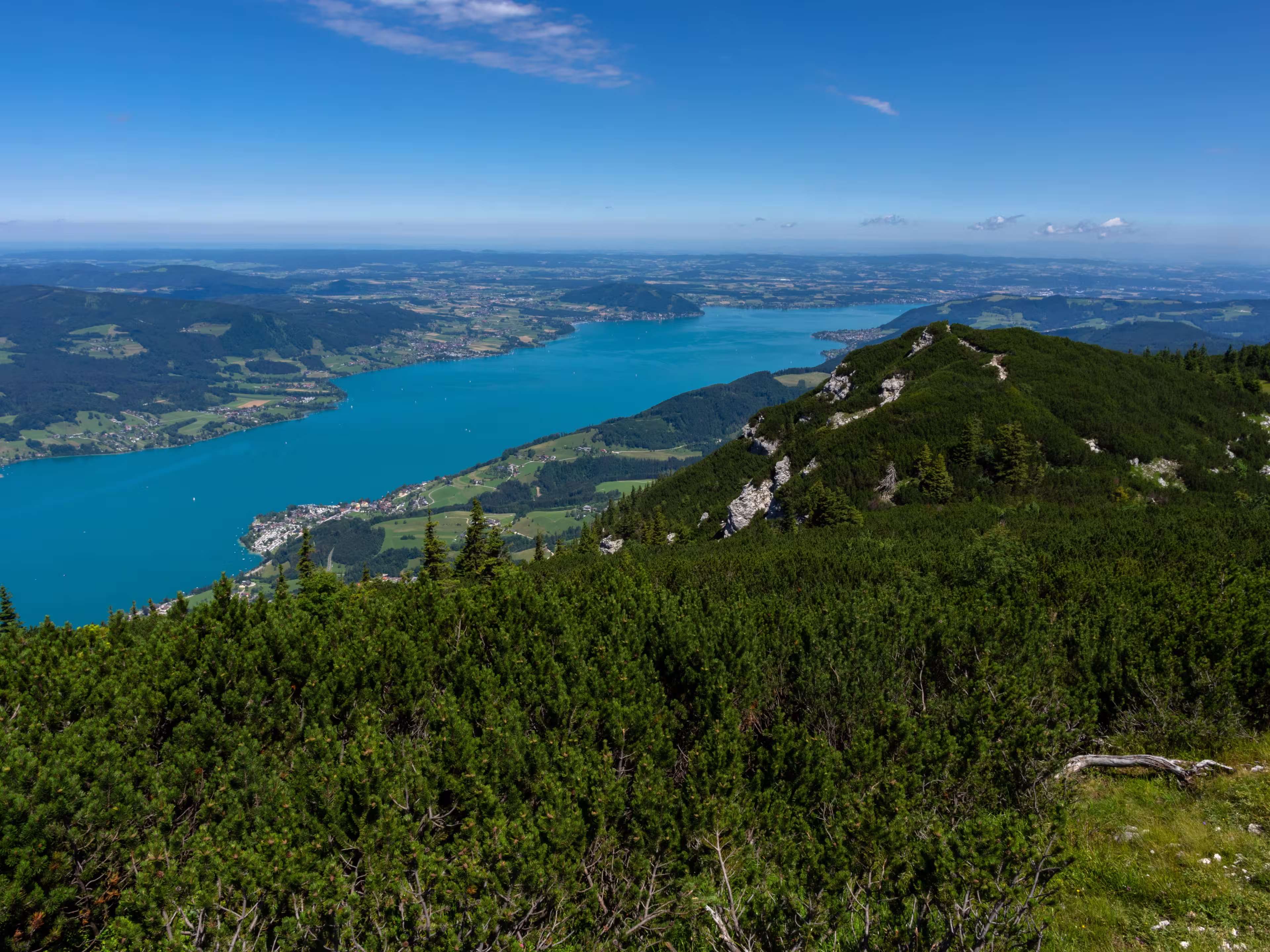 Blick auf den Attersee vom Höllengebirge