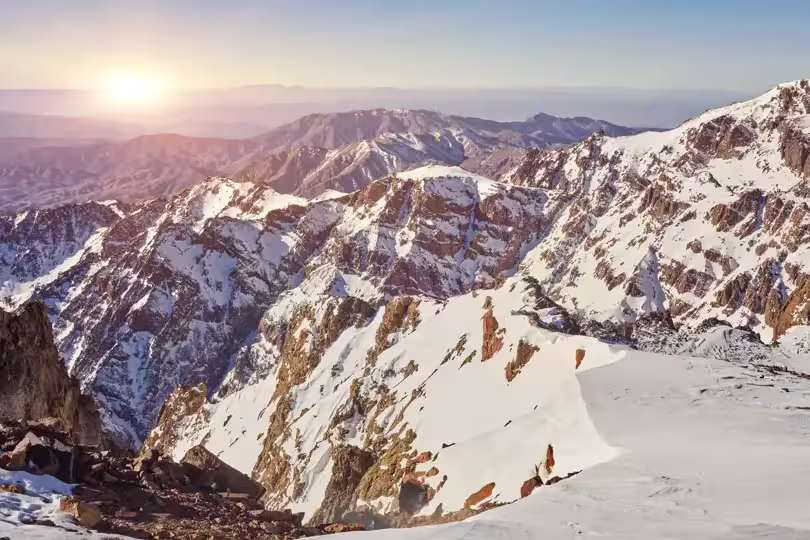 Toubkal - highest mountain peak of Atlass mountains Morocco, Africa