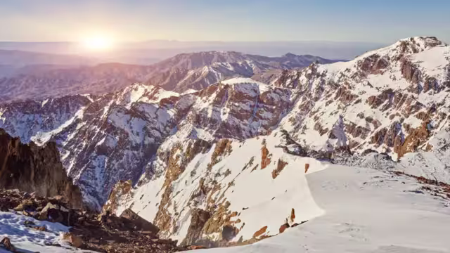 Toubkal - highest mountain peak of Atlass mountains Morocco, Africa
