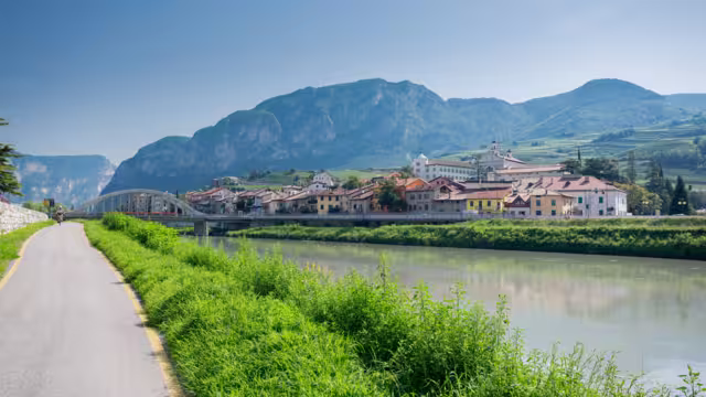 Via Claudia Augusta cycle path at San Michele  all'Adige