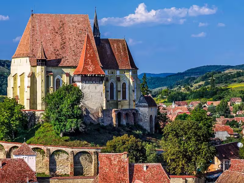 Biertan mit Kirchenburg mitten im Ort