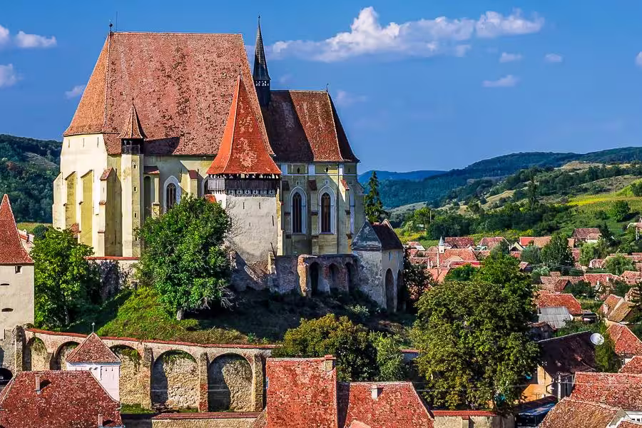 Biertan mit Kirchenburg mitten im Ort