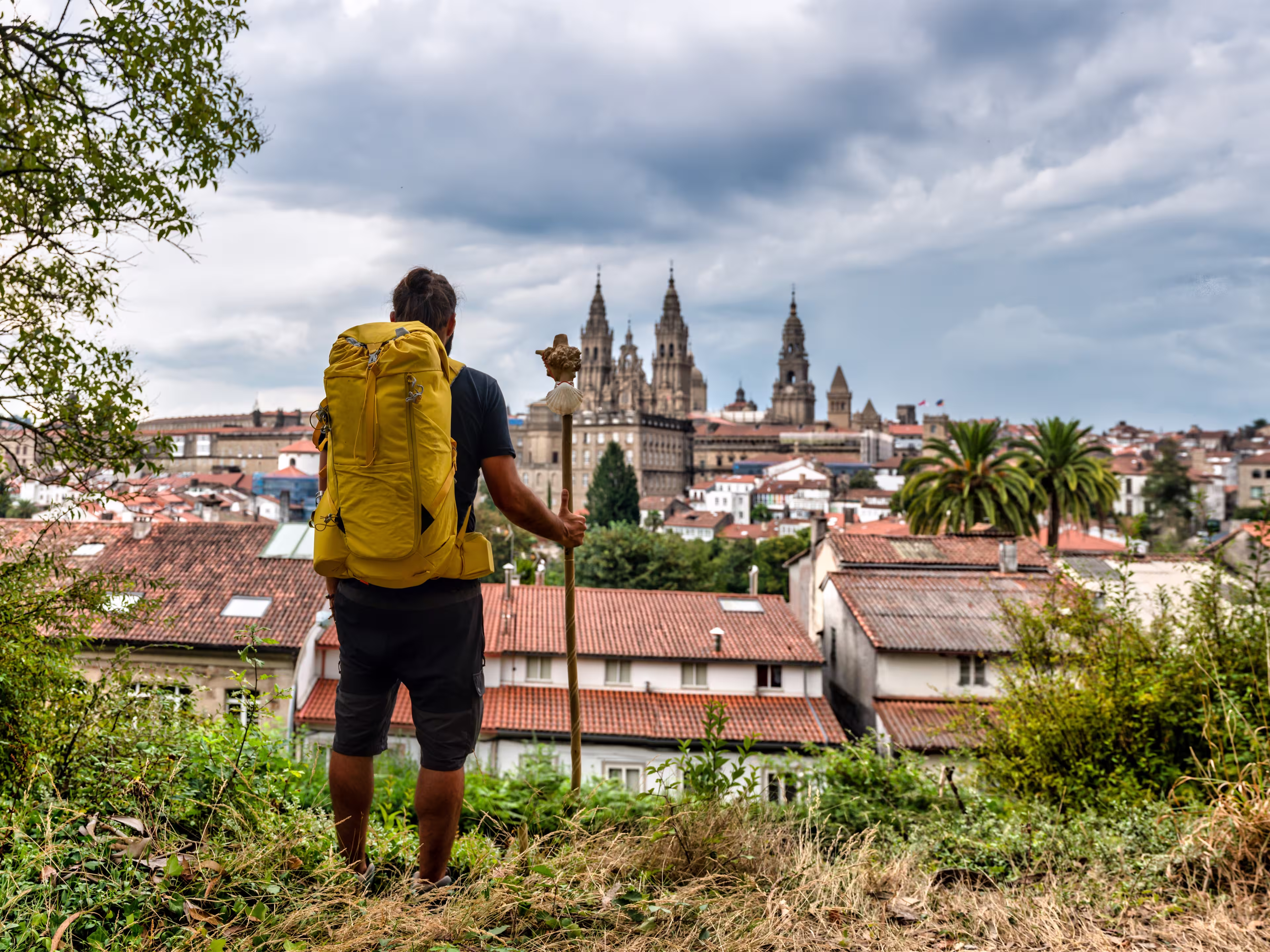 Wanderer in Santiago de Compostela