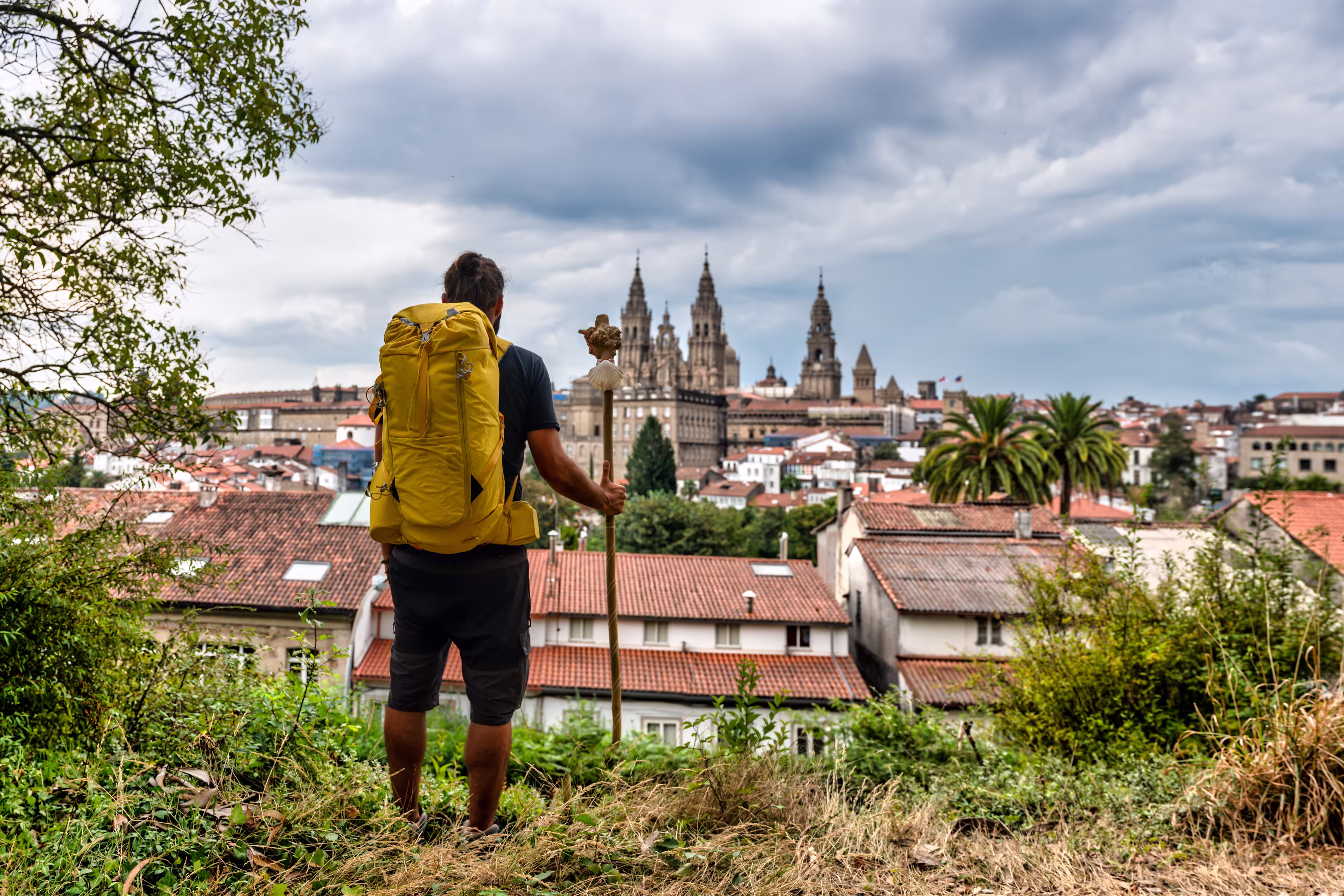 Wanderer in Santiago de Compostela