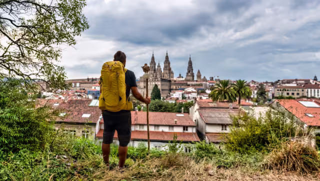 Wanderer in Santiago de Compostela