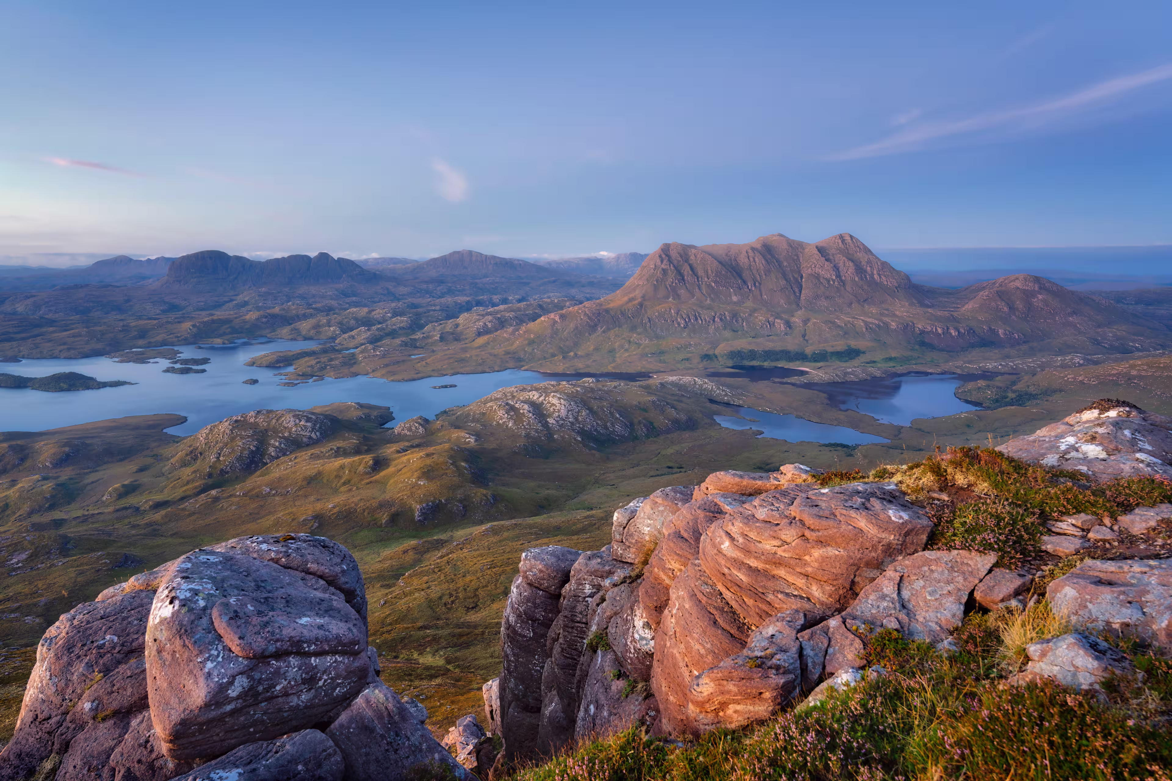 Scotish Highlands during Sunset taken in August 2020, post processed using exposure bracketing