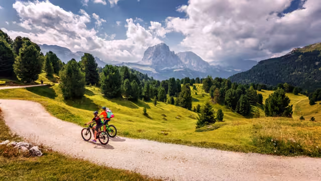 Beautiful alpine countryside. Awesome Alpine highlands in sunny day. Amazing Nature Scenery of Dolomites Alps. Epic Scene in the mountains place. Active recreation concept