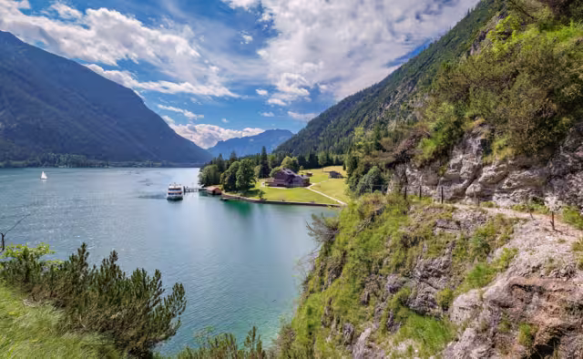 The "Gaisalm" pasture on the western shore of lake "Achensee" can only be reached by foot or by ship