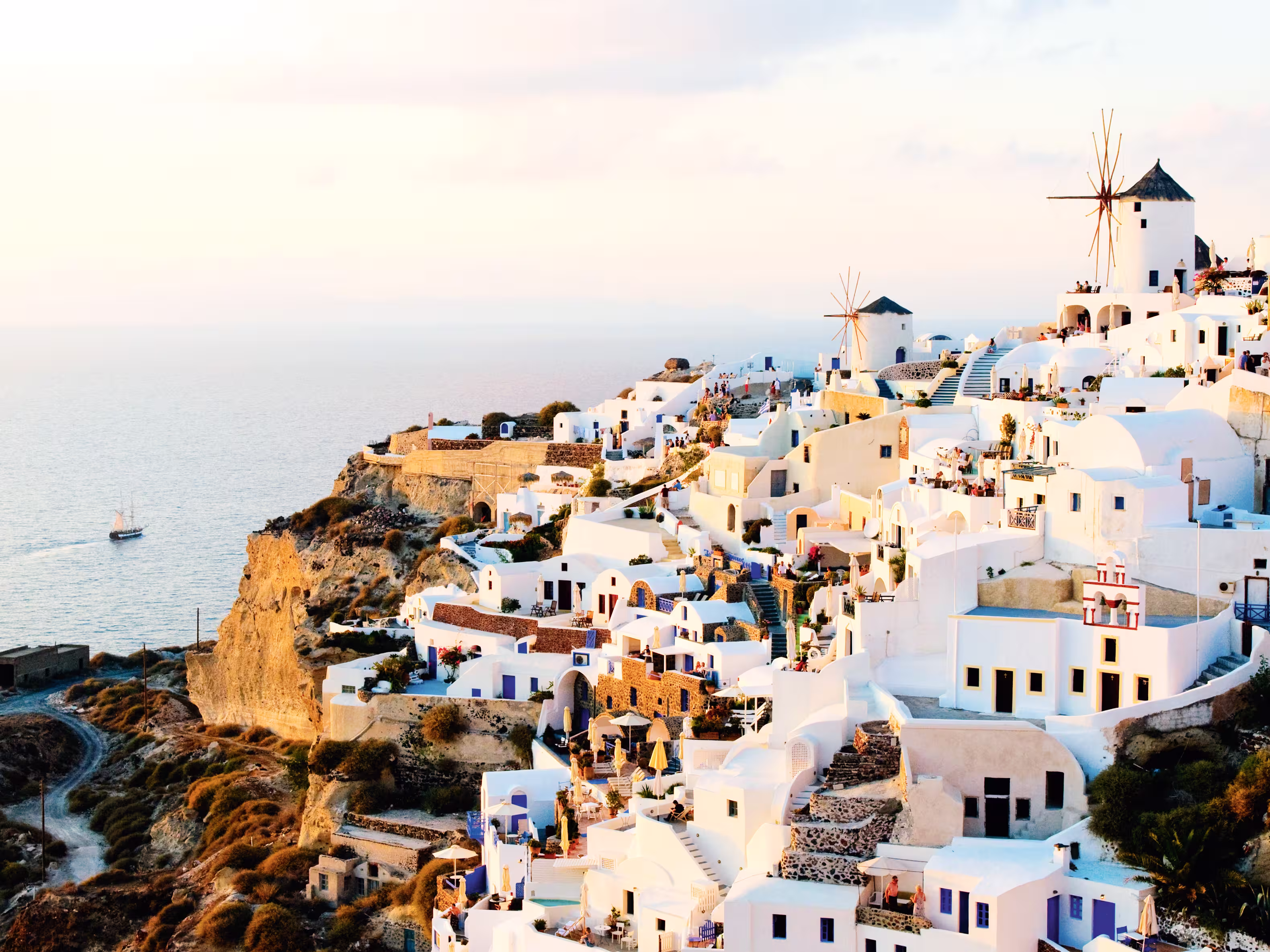 Oia village at Santorini island, Greece