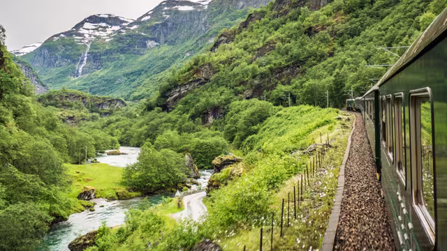 Mountain scenery from Norway's Flamsbana