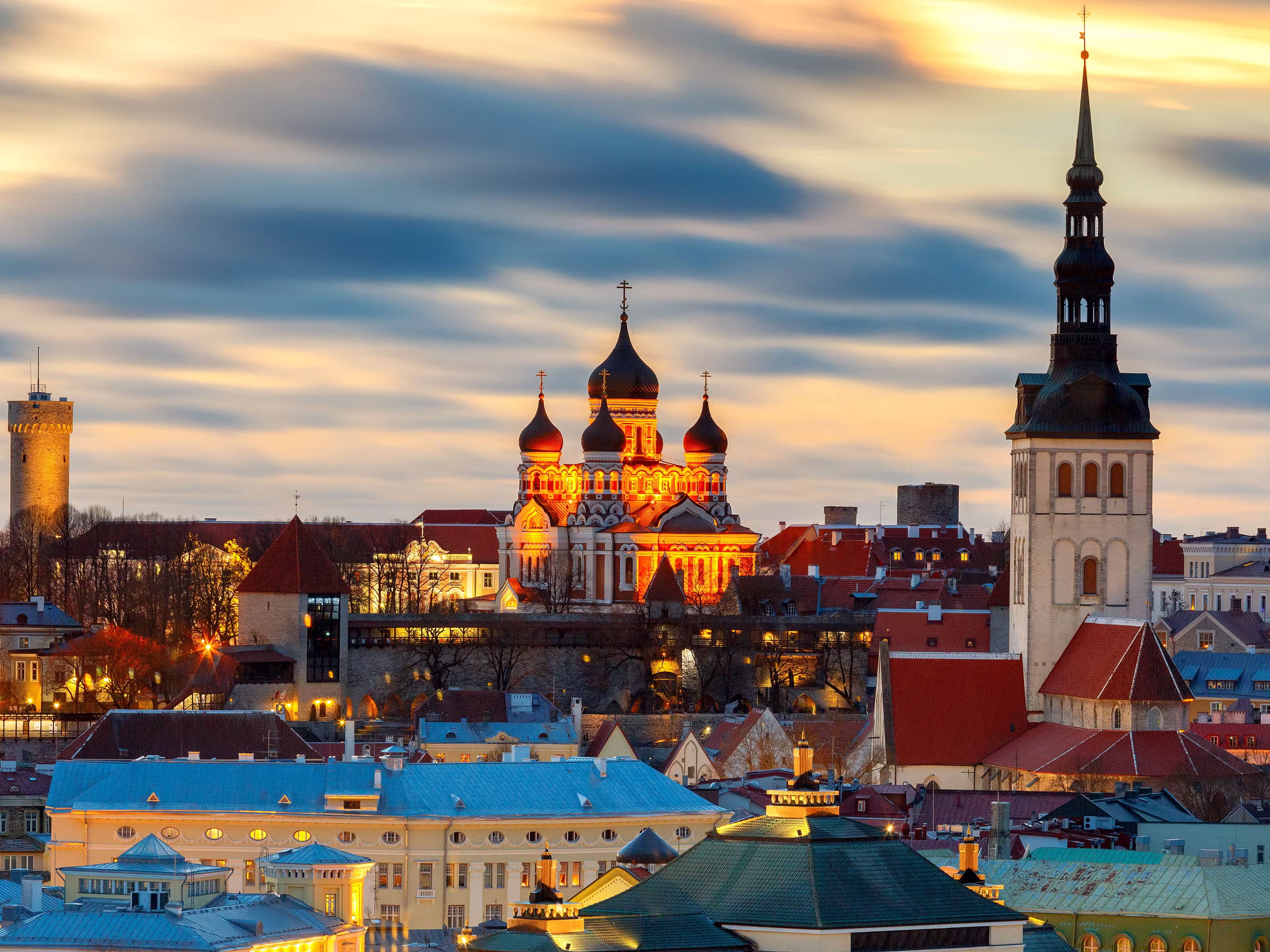 Tallinn. The Alexander Nevsky Cathedral on Toompea Hill.