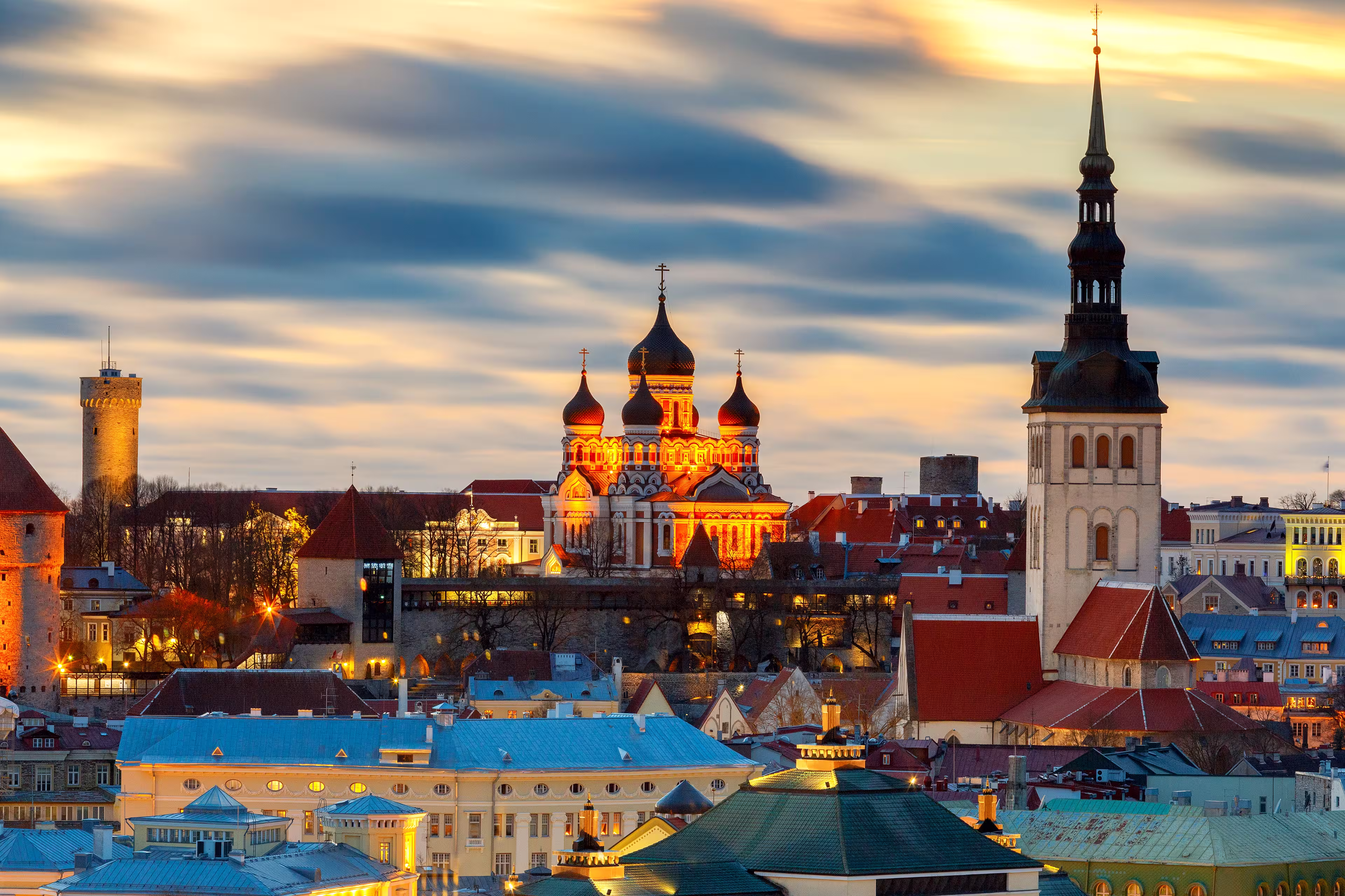 Tallinn. The Alexander Nevsky Cathedral on Toompea Hill.