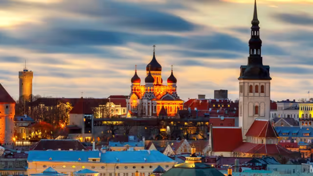 Tallinn. The Alexander Nevsky Cathedral on Toompea Hill.