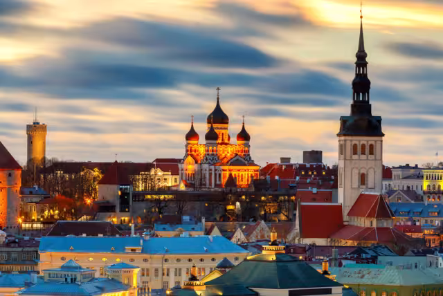 Tallinn. The Alexander Nevsky Cathedral on Toompea Hill.