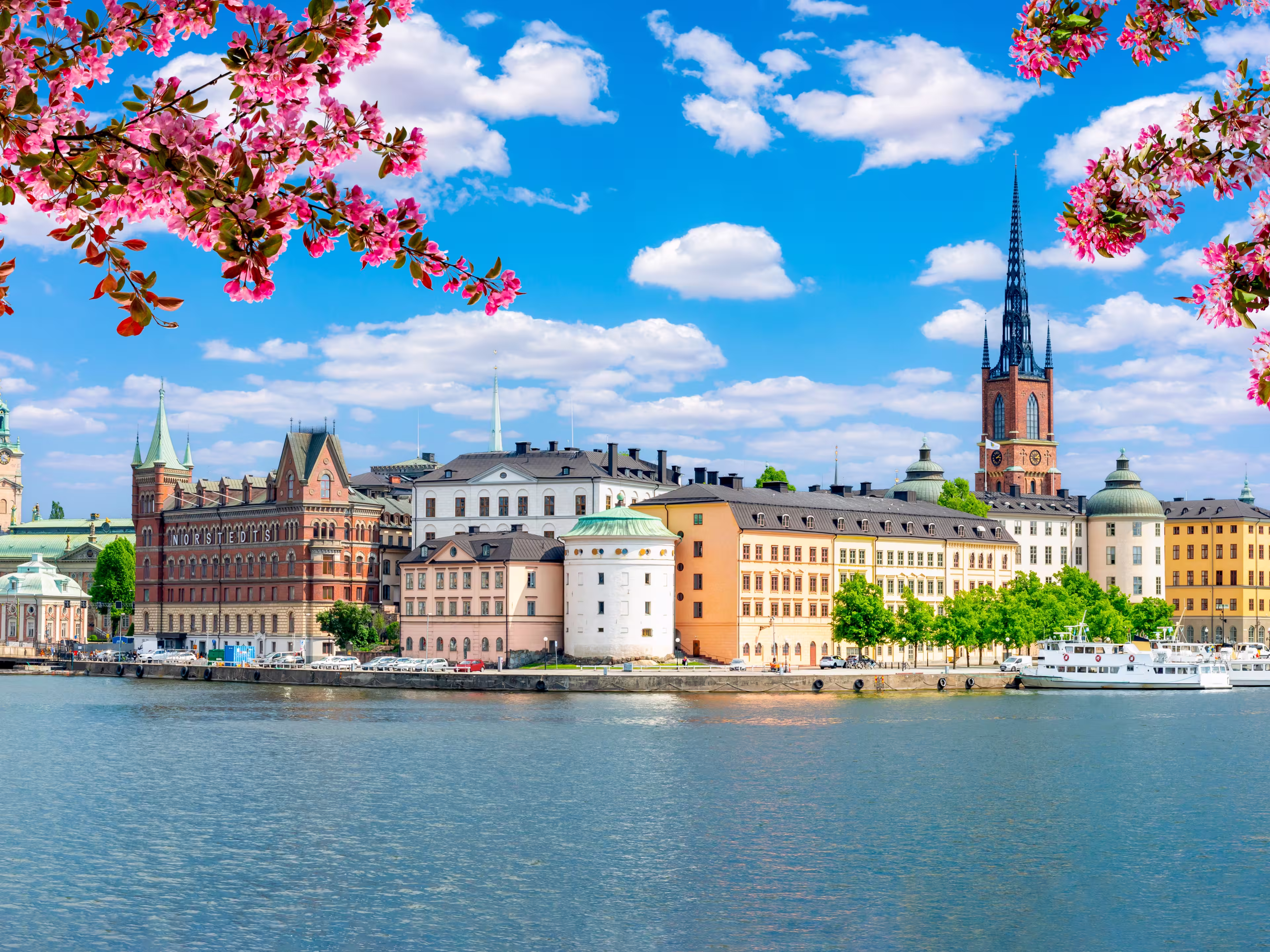 Old town (Gamla Stan) architecture in spring, Stockholm, Sweden