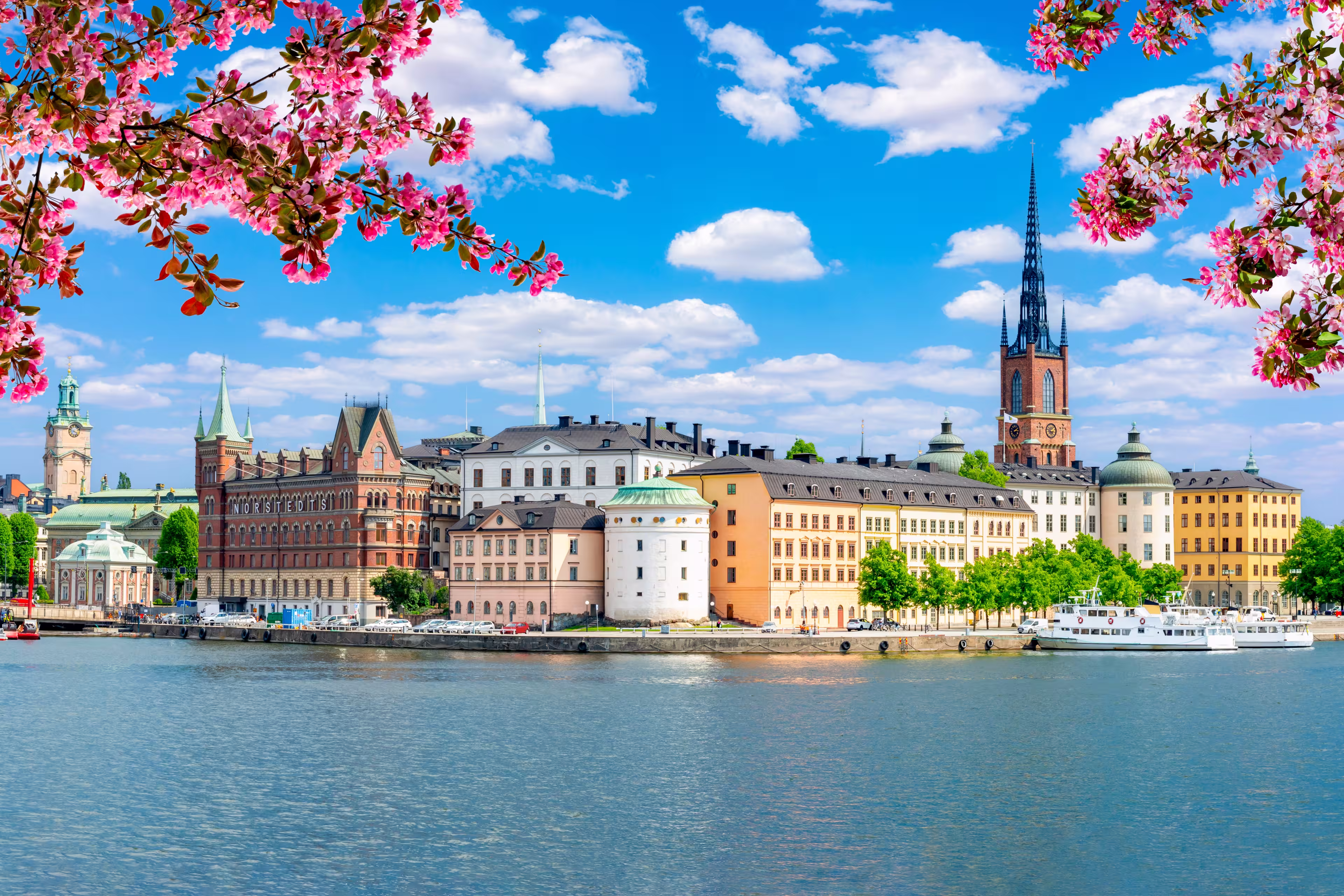 Old town (Gamla Stan) architecture in spring, Stockholm, Sweden