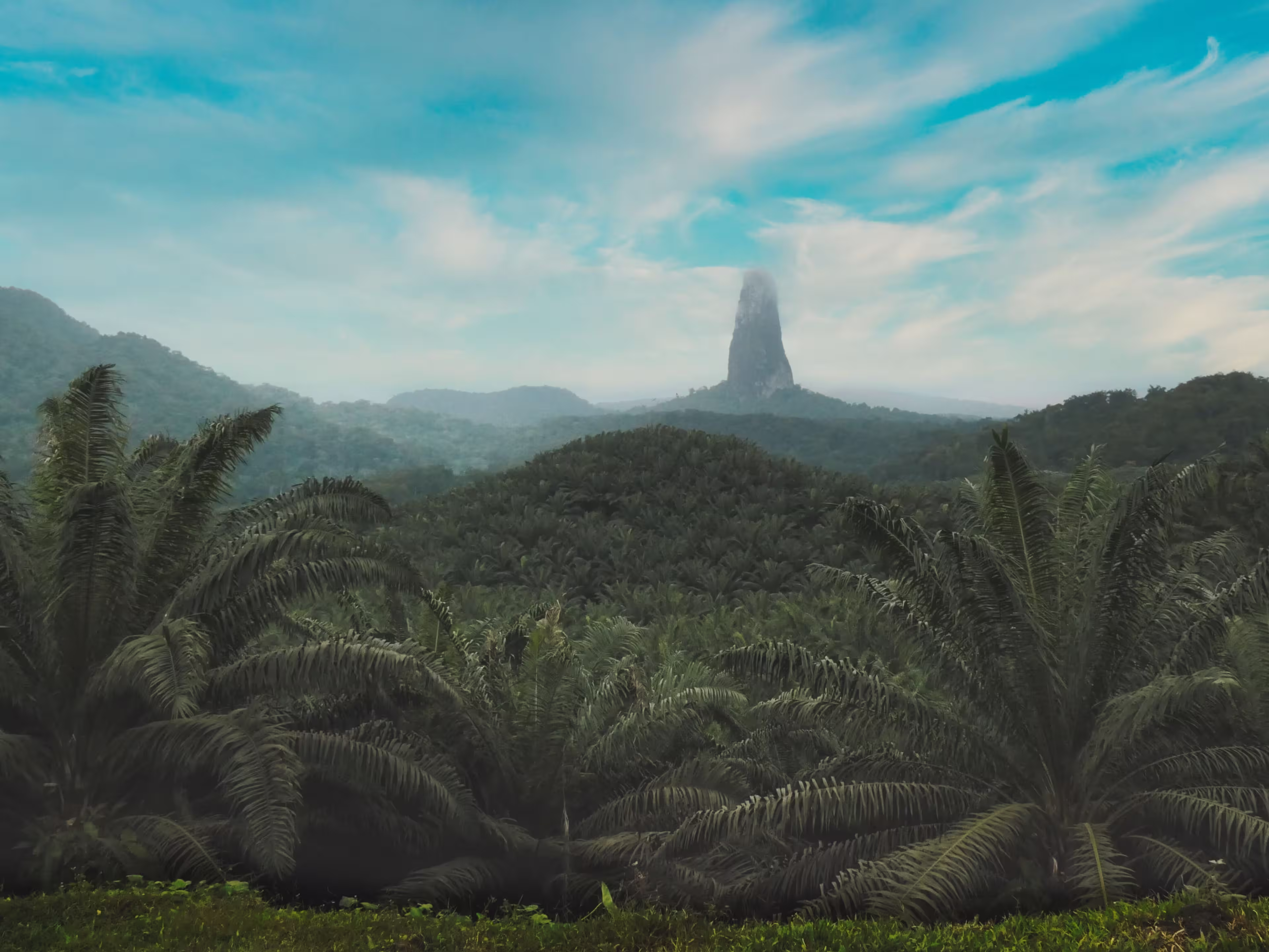 Stunning African Tropical Island background landscape