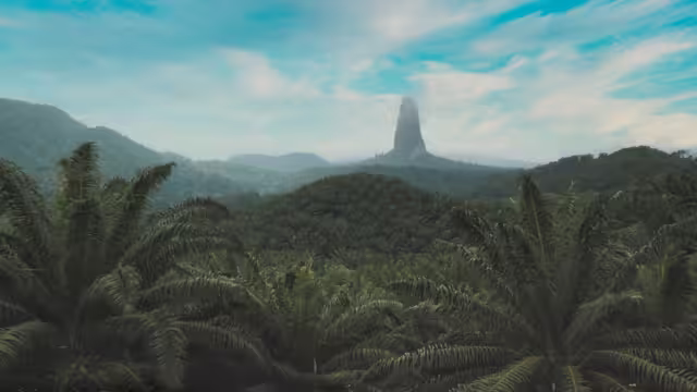 Stunning African Tropical Island background landscape