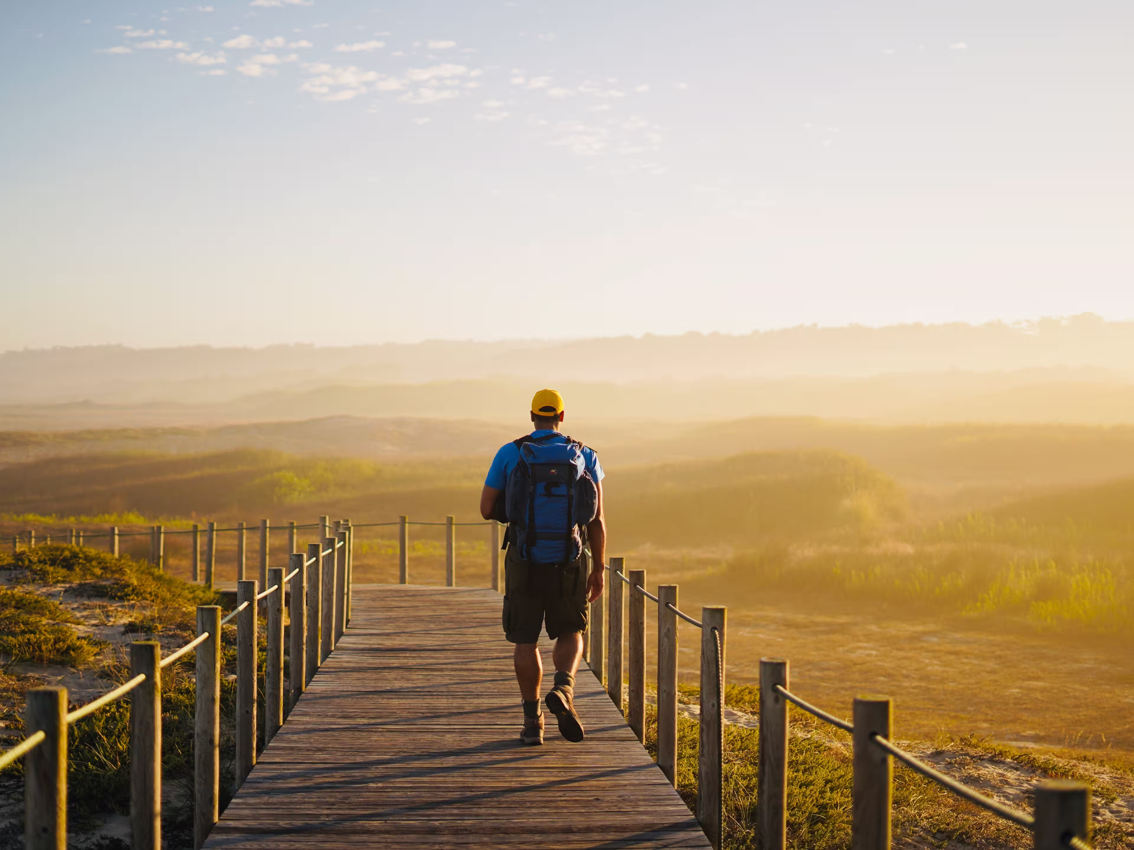 Wanderer auf dem portugiesischen Jakobsweg