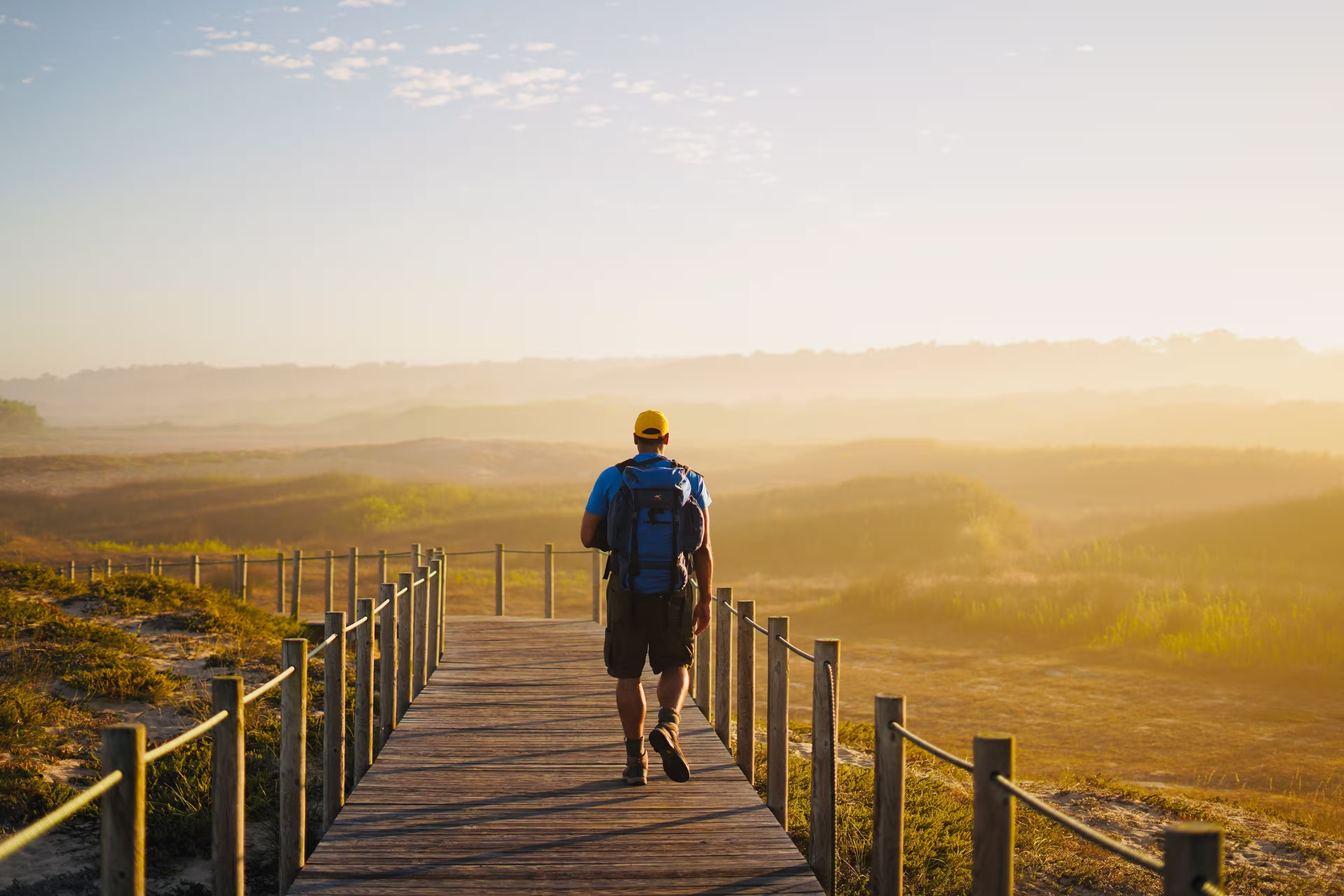 Wanderer auf dem portugiesischen Jakobsweg