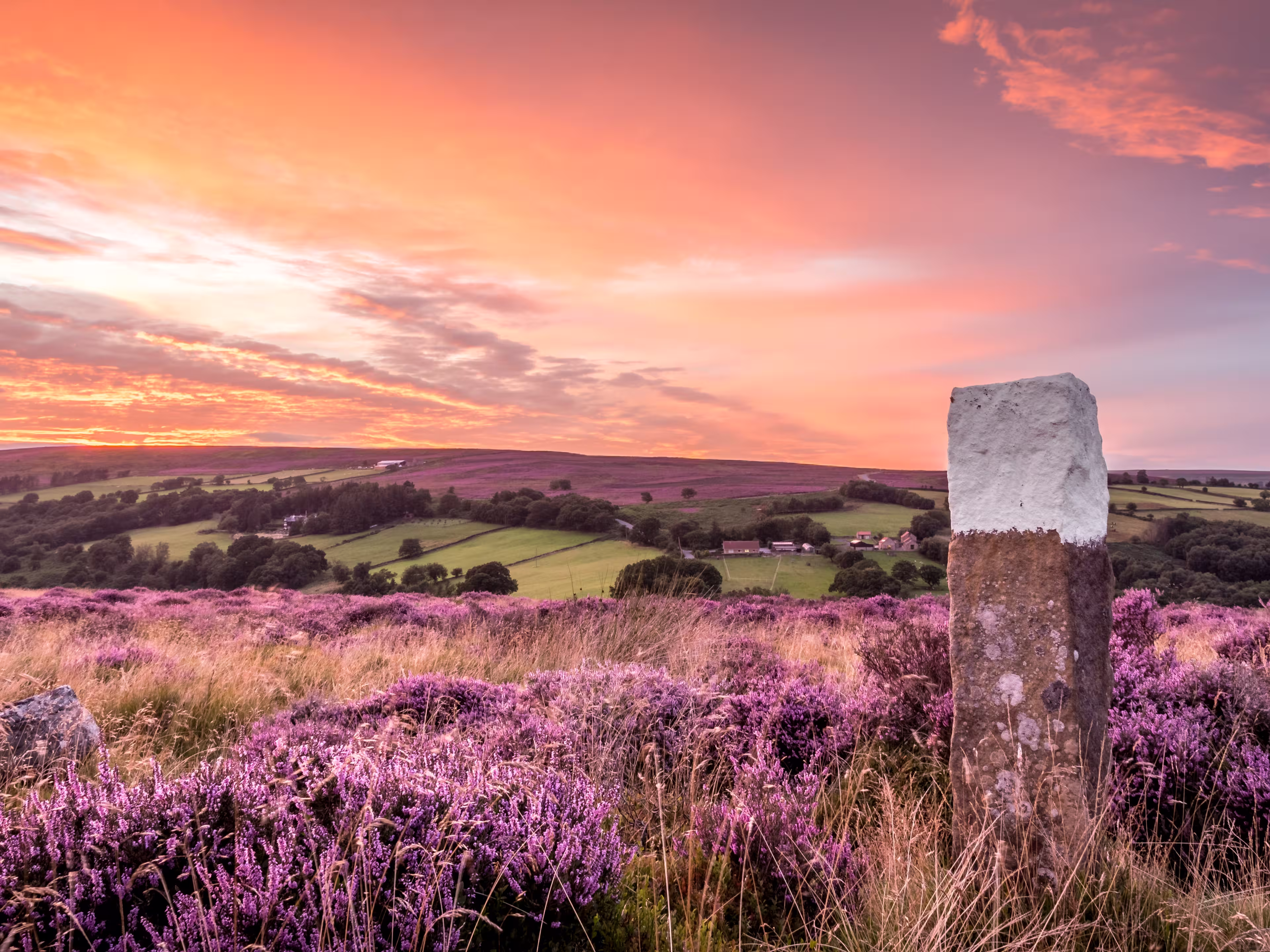 Sonnenuntergang in den North Yorkshire Moors