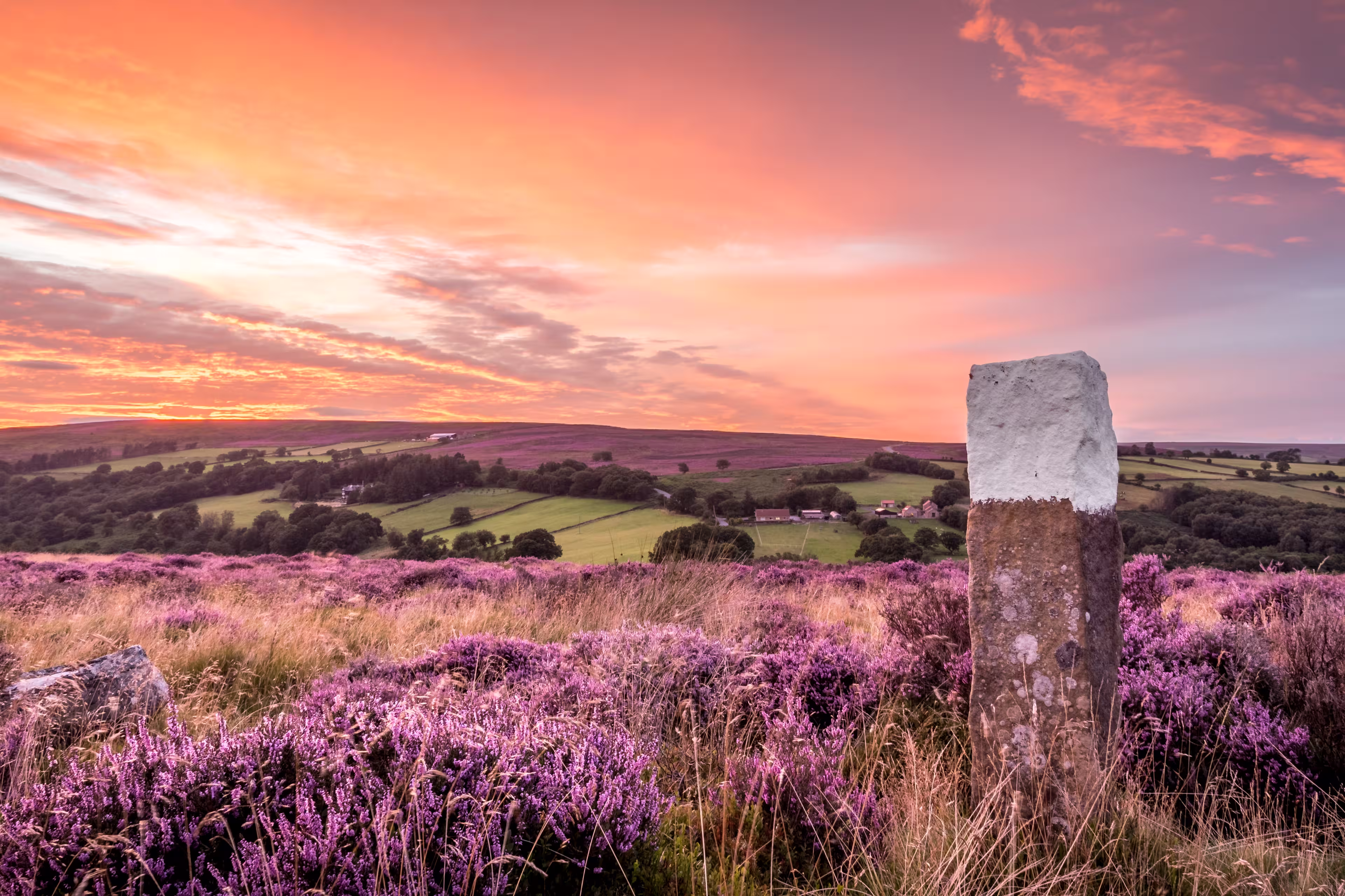 Sonnenuntergang in den North Yorkshire Moors