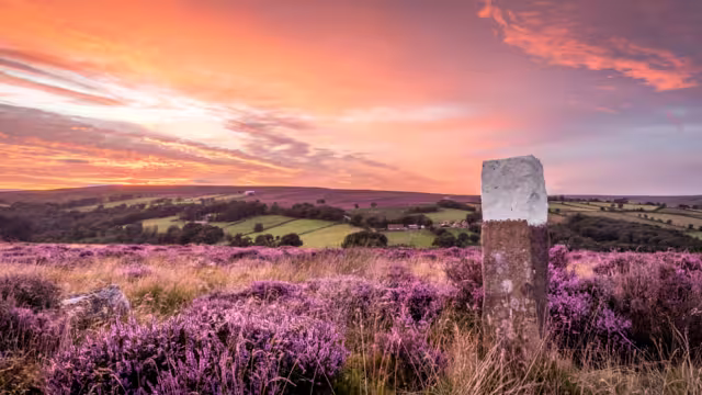 Sonnenuntergang in den North Yorkshire Moors