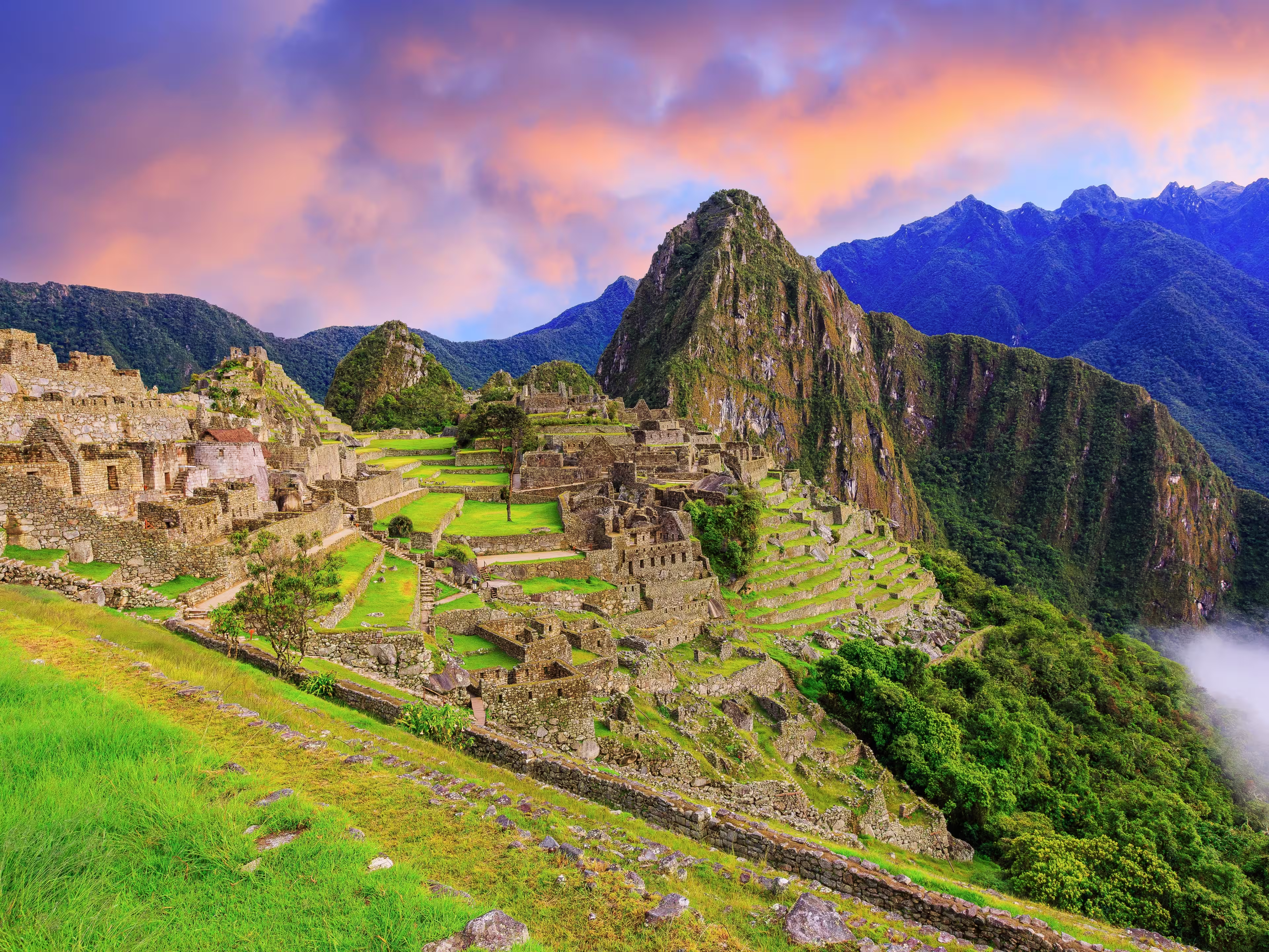 Machu Picchu, Peru. UNESCO World Heritage Site. One of the New Seven Wonders of the World
