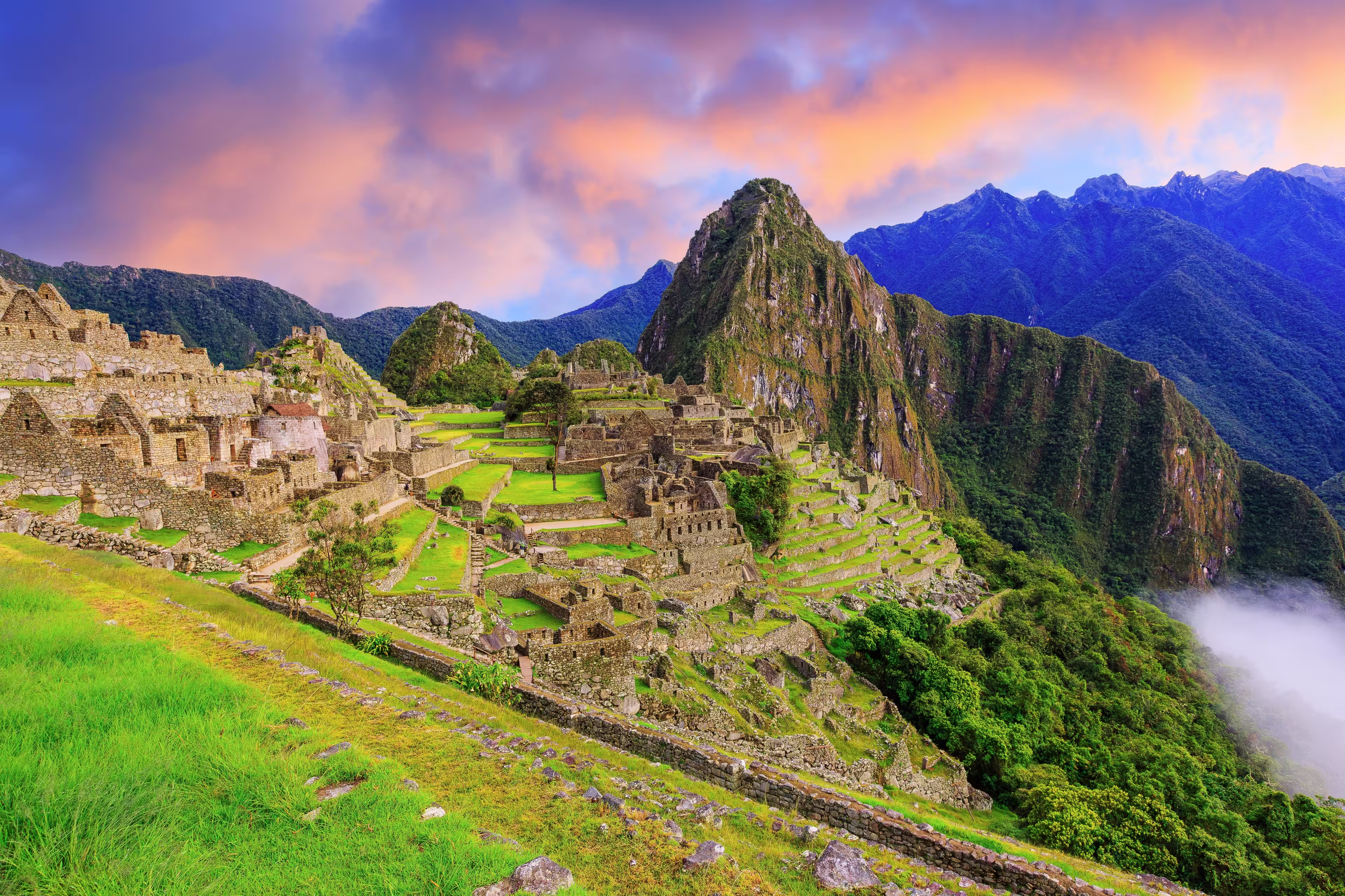Machu Picchu, Peru. UNESCO World Heritage Site. One of the New Seven Wonders of the World
